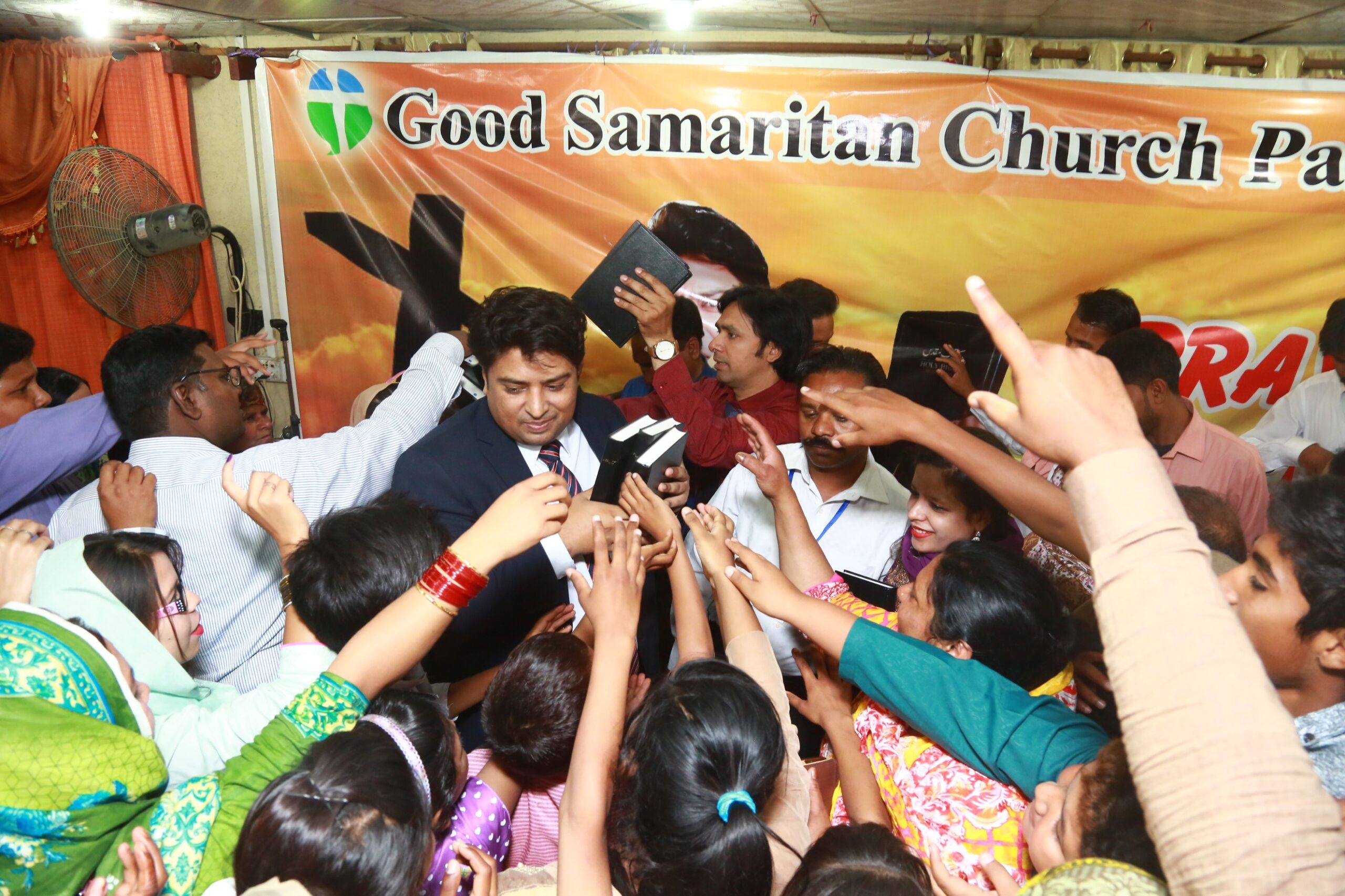 Free Urdu Bibles Distribution in Pakistan During Evangelistic Gospel Crusades.