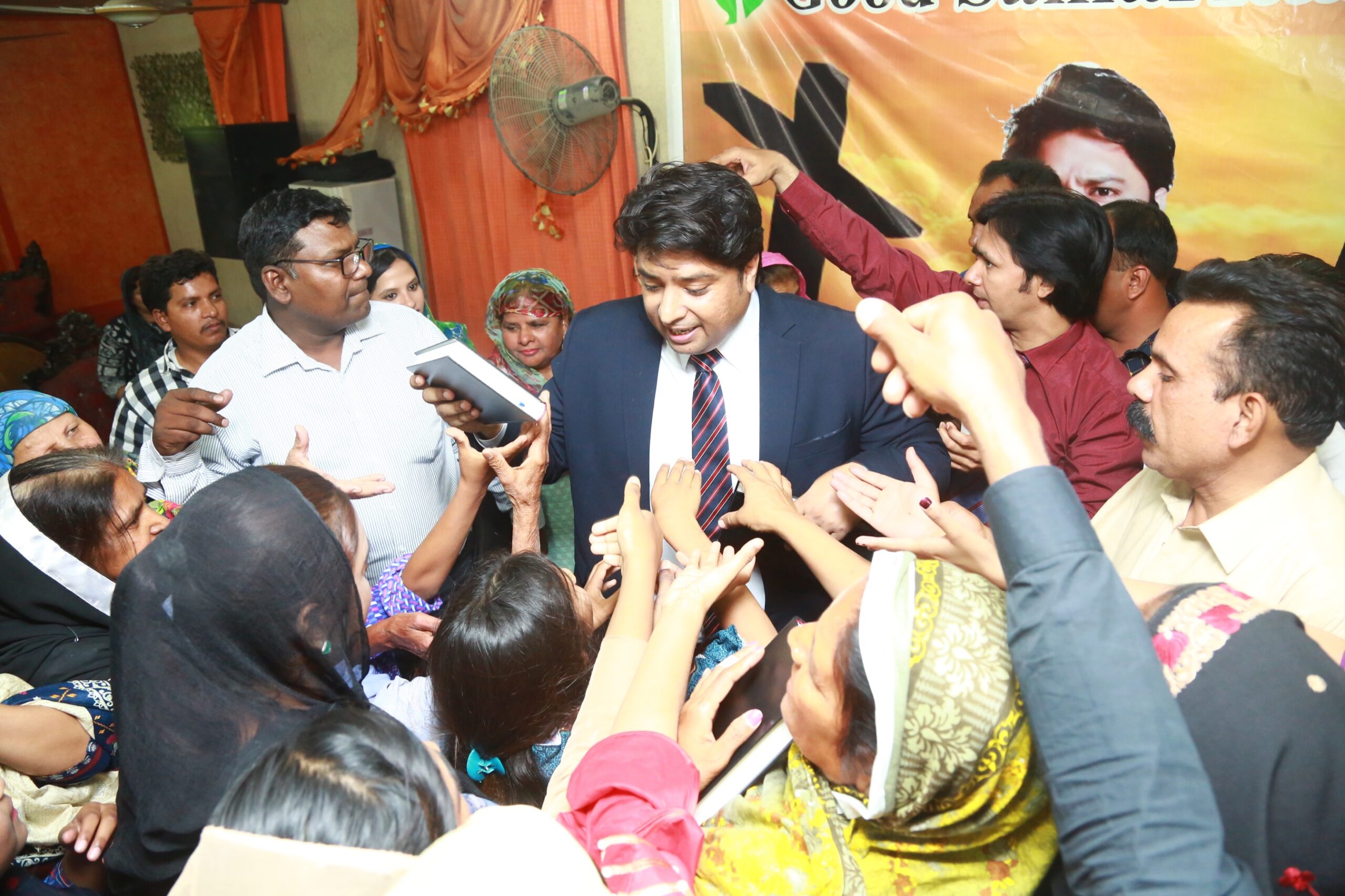 Free Urdu Bibles Distribution in Pakistan During Evangelistic Gospel Crusades.