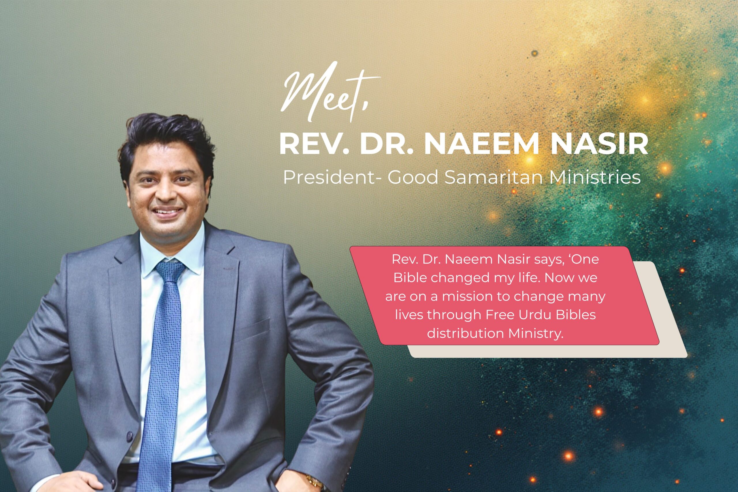 Pakistani Pastor Rev Dr Naeem Nasir - President of Good Samaritan Ministries Pakistan