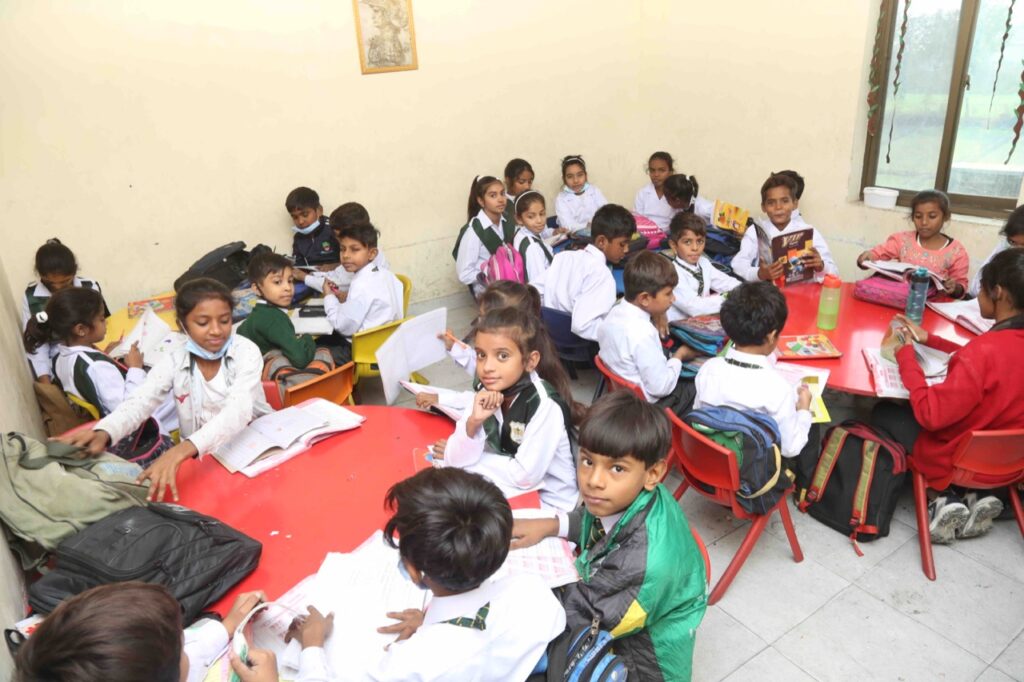 Students at a Christian school