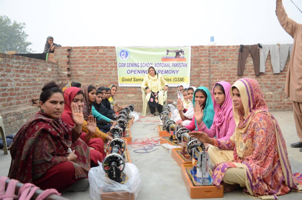 Sewing school student in Pakistan